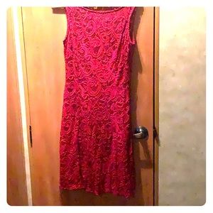 Red lace dress